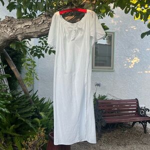 Mara Hoffman Off-Shoulder White Midi Kamala Dress | Organic Cotton | Tie Front